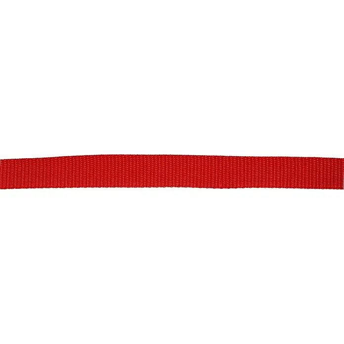 Stabilit Gurtband Meterware - Belastbarkeit: 80 kg, Breite: 25 mm, Polypropylen, Rot - Nahaufnahme eines roten Textilbandes, das sich horizontal durch das Bild erstreckt und eine feine, gewebte Struktur aufweist.