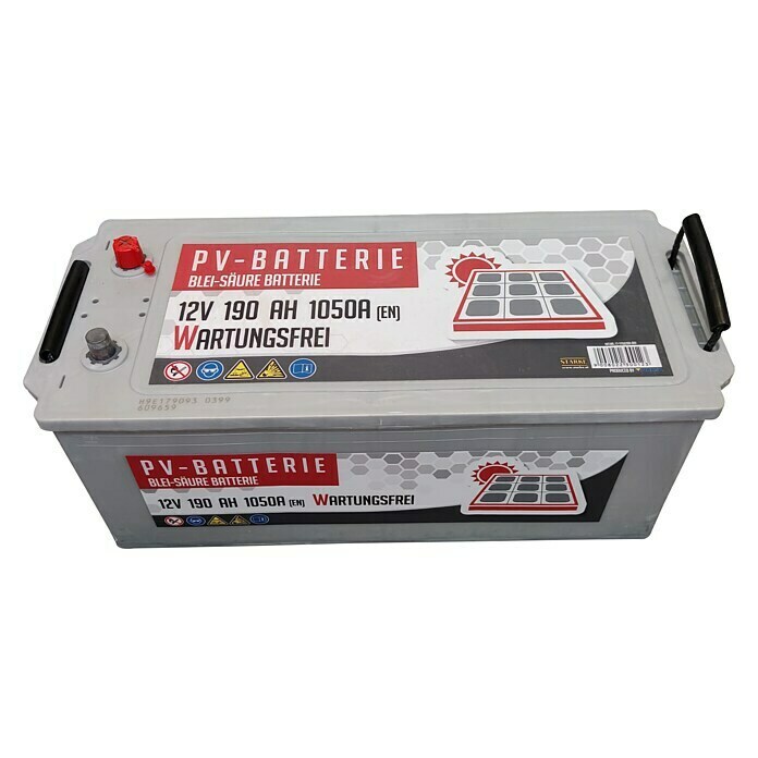 Batterie für PV-Anlagen (12 V, 190 A, Passend für: Photovoltaik
