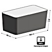 Garantia Hochbeet Ergo Vario 2 Stone - Set (120 x 80 x 75 cm, Kunststoff, Anthrazit) | BAUHAUS