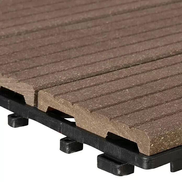 Klickfliese - WPC, 30 x 30 x 2,2 cm, 4 Stk., Marone - Detailaufnahme