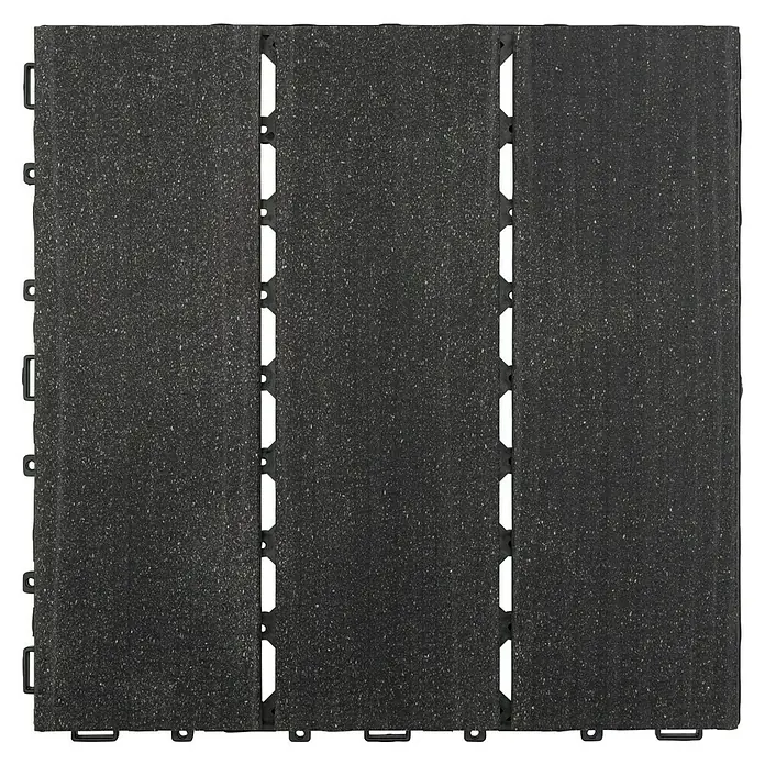 Klickfliese - WPC, 30 x 30 x 2,2 cm, 4 Stk., Graphit - Schwarze Verbundfliesen mit strapazierfähiger Oberfläche und einfachem Klicksystem für vielseitige Anwendungen.