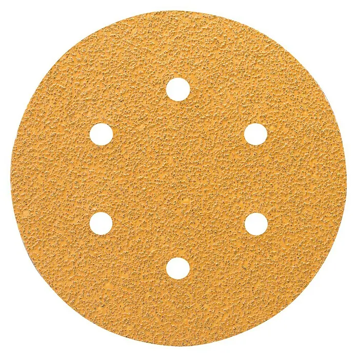 Craftomat Hoja de lija BFWP - Diámetro: 150 mm, Grano: 40, Perforado - Disco de lija con agujeros. Ideal para lijar madera y otras superficies, proporcionando un acabado fino.
