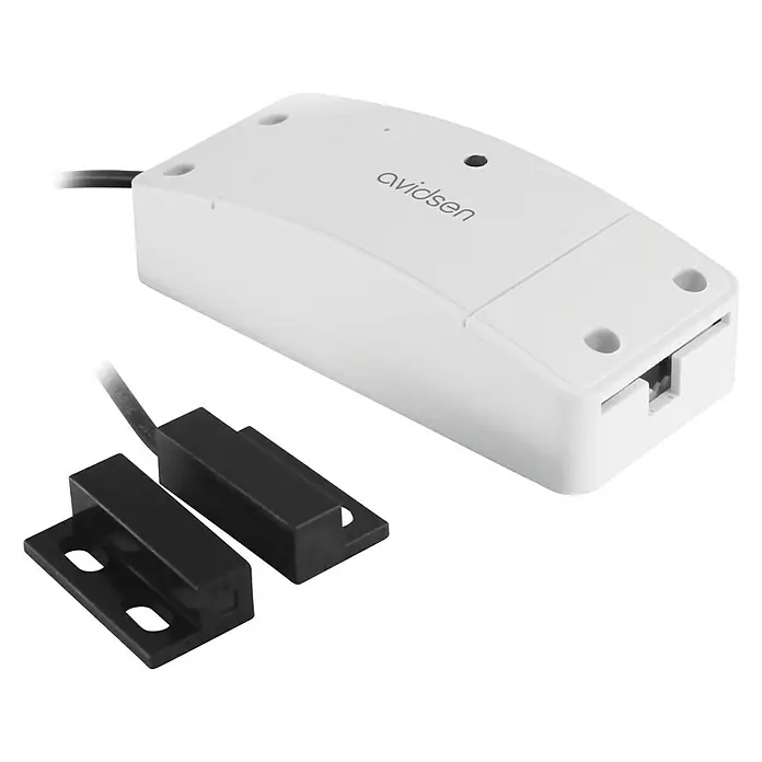 Avidsen Módulo de comando inalámbrico WiFi - 50 m - Interruptor magnético Avidsen para puertas y ventanas que monitoriza estado abierto/cerrado.