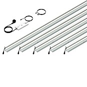 LyghtUp Zaunbeleuchtung Starter-Set (Länge: 173,3 cm, Silber, Passend für: WPC- und Aluminium-Steckzäune, 7 -tlg.) | BAUHAUS