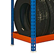 Simonrack Simonauto Metall-Reifen- & Lagerregal (L x B x H: 45 x 150 x 200 cm, Traglast: 300 kg/Boden, Anzahl Böden: 3 Stk., Blau/Orange)
