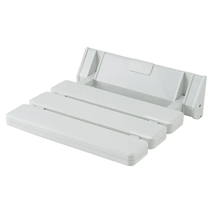 careosan Duschklappsitz - 32 x 32 cm, Belastbarkeit: 110 kg, Weiß - Klappbarer Duschsitz in Weiß. Eine praktische und platzsparende Lösung für mehr Komfort und Sicherheit im Badezimmer.