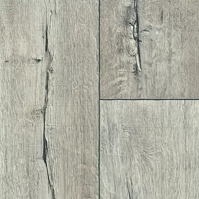 Beauflor PVC-Boden Meterware Feelings400 cm, Cracked Oak, Grau