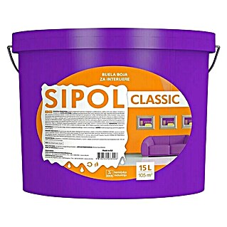 Unutarnja disperzijska boja Sipol Classic (Bijela, 15 l)