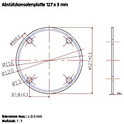 Minka Wandhalterung Comfort (Ø x L: 12,7 x 50 cm, Passend für: Minka Mittelholmtreppen Comfort) | BAUHAUS