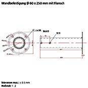 Minka Wandhalterung Comfort (Ø x L: 12,7 x 50 cm, Passend für: Minka Mittelholmtreppen Comfort) | BAUHAUS