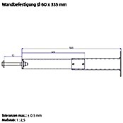 Minka Wandhalterung Comfort (Ø x L: 12,7 x 50 cm, Passend für: Minka Mittelholmtreppen Comfort) | BAUHAUS