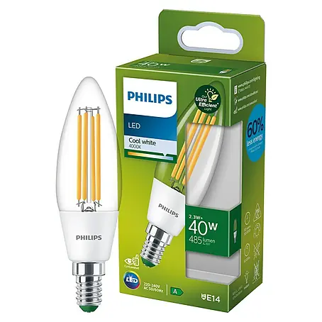 Philips  Bombilla LED Clásica Vela