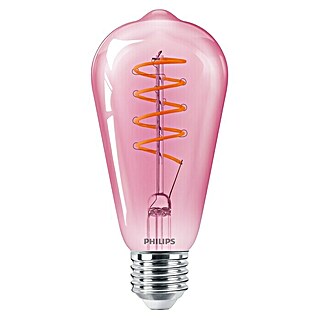 Philips Bombilla LED Deco (E27, Intensidad regulable, Ámbar, 250 lm, 4,5 W, Pera)