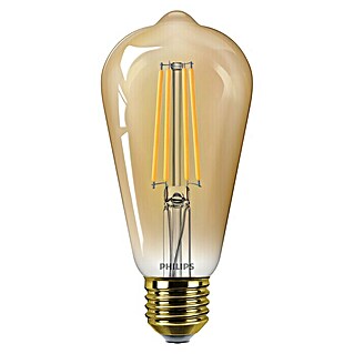 Philips Pack bombillas LED Vintage (2 ud., Intensidad regulable, 4,2 W, E27, Ámbar, Oro, Globo)