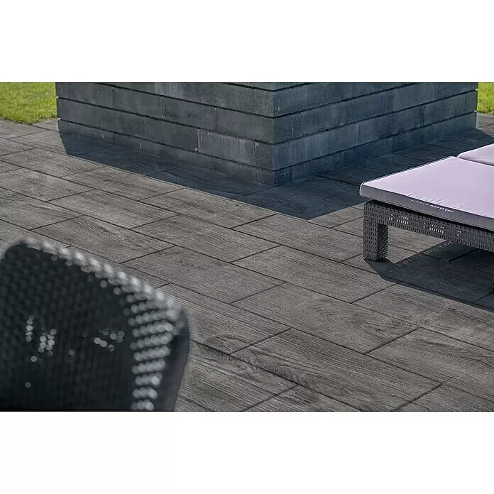Diephaus Terrassenplatte Nashville - 60 x 40 x 4 cm, Graphit, Beton - Stimmungsaufnahme