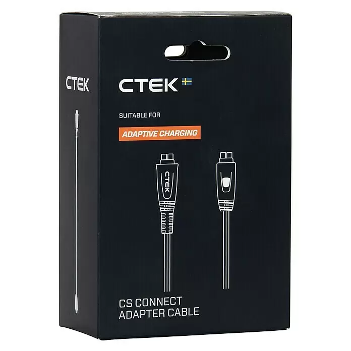 CTEK Adapterkabel CS ONE - 1,7 m - Schwarze CTEK CS Connect Adapterkabel-Box, geeignet für adaptives Laden.