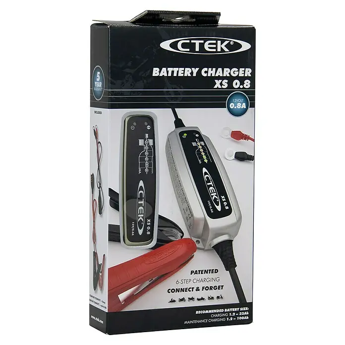CTEK Automatik-Ladegerät XS 0.8 - 100 Ah - Bild einer CTEK XS 0.8 Batterieladegerät-Verpackung.