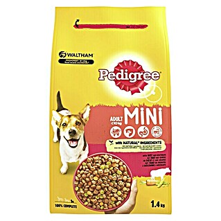 Pedigree Droogvoer voor honden Adult Mini (1,4 kg, Rund en Groenten)