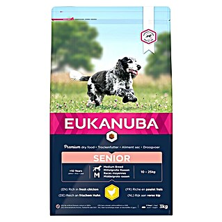 Eukanuba Droogvoer voor honden Caring Senior Medium Breed Kip (10 jaar, Senior, 3 kg)
