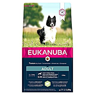 Eukanuba Droogvoer voor honden Adult Small/Medium Breed Lam & Rijst (1 jaar - 7 jaar, 2,5 kg)