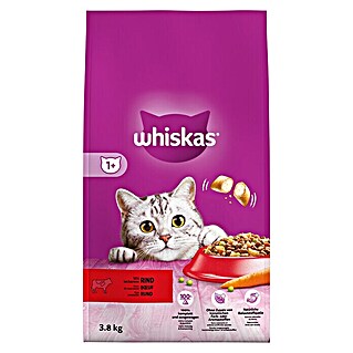 Whiskas Droogvoer voor katten 1+ (3,8 kg, Rund, Volwassen)