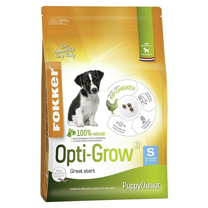 Fokker Droogvoer voor honden Dog Opti-Grow S (8 maanden - 10 maanden, 2,5 kg, Kip) | BAUHAUS