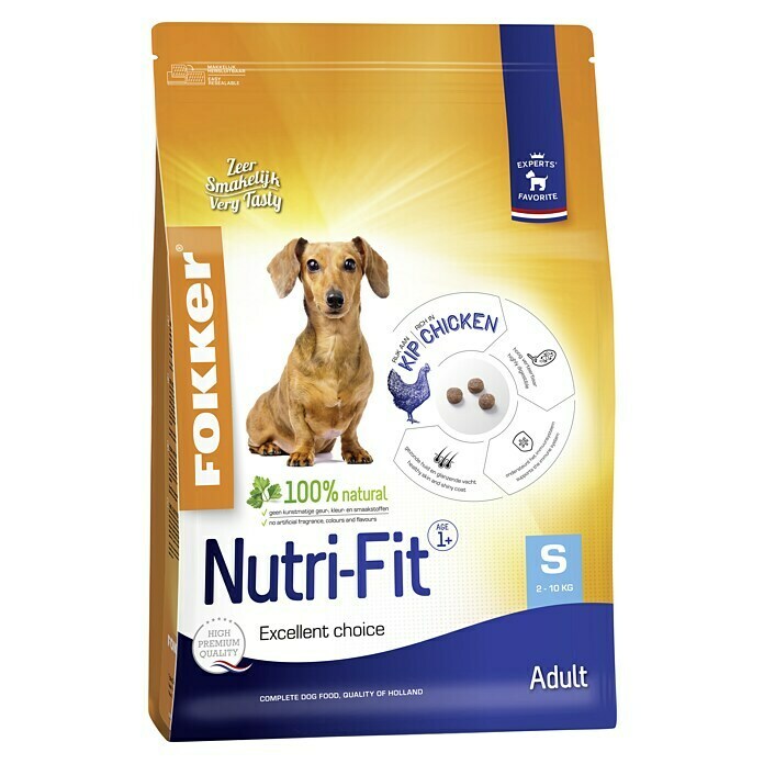 Fokker Droogvoer voor honden Dog Nutri-Fit S (7 kg, Kip) | BAUHAUS