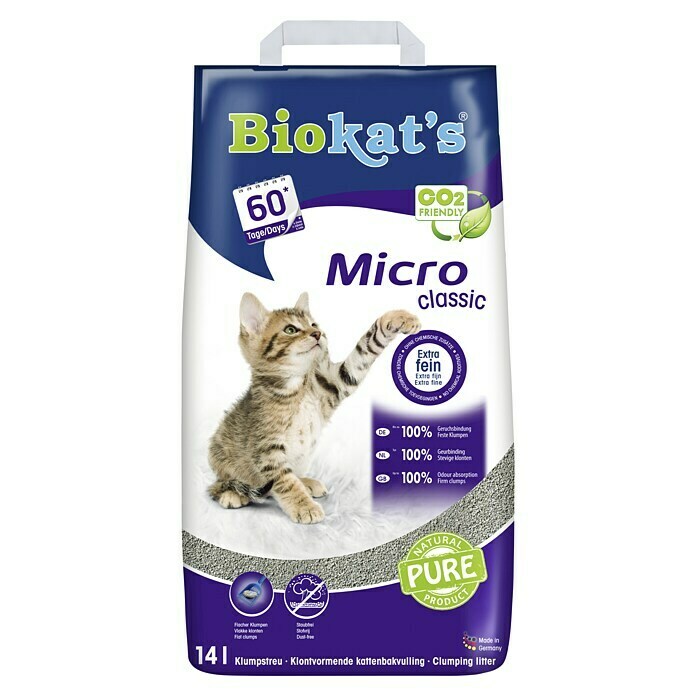 span Slink Steil Biokat's Kattenbakvulling Micro Classic (14 l) | BAUHAUS