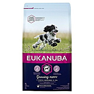 Eukanuba Droogvoer voor honden Growing Puppy Medium Breed Kip (0 jaar - 1 jaar, Welp, 3 kg)
