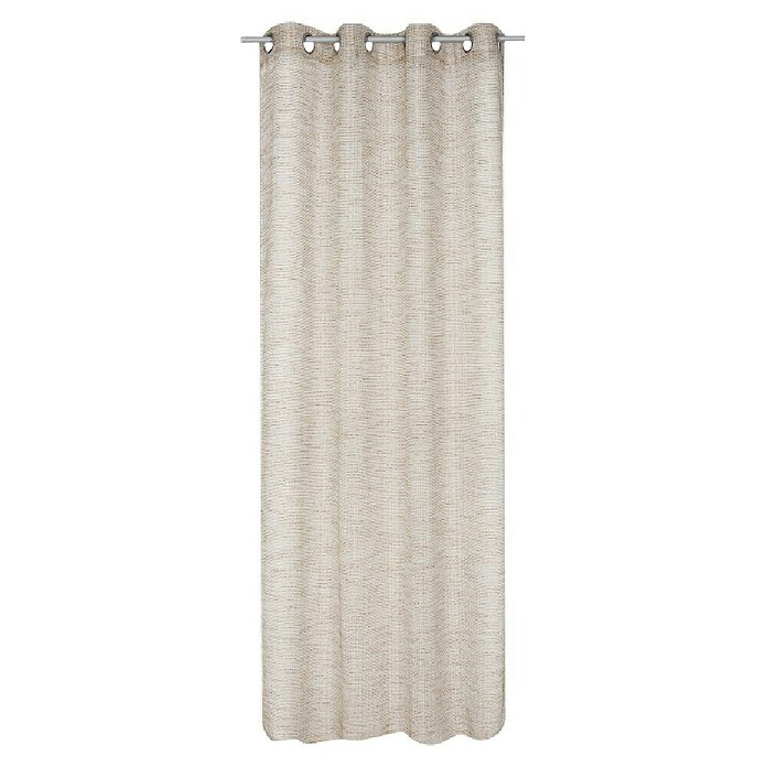 Visillo para ventana Ethnique (140 x 250 cm, 100% poliéster, Beige/Blanco)