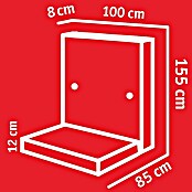 Diephaus L-Stein Slim (Bewehrt, Höhe: 155 cm, Breite: 100 cm, Stärke: 8 cm, Grau) | BAUHAUS