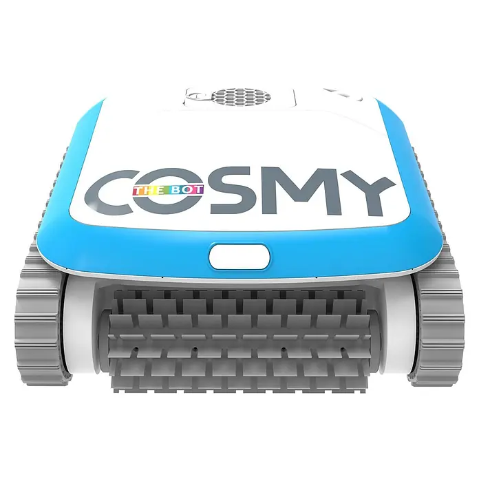 BWT Poolroboter Cosmy 100 - Netzbetrieben, Passend für: Pools bis 22.500 l Wasserinhalt, Filterleistung: 15.000 l/h - Eine Nahaufnahme des Cosmy Poolreinigungsroboters, der für die effiziente Reinigung von Schwimmbecken entwickelt wurde.
