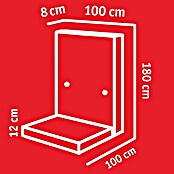 Diephaus L-Stein Slim (Bewehrt, Höhe: 180 cm, Breite: 100 cm, Stärke: 8 cm, Grau) | BAUHAUS