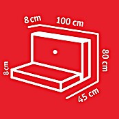 Diephaus L-Stein Slim (Bewehrt, Höhe: 80 cm, Breite: 100 cm, Stärke: 8 cm, Grau) | BAUHAUS