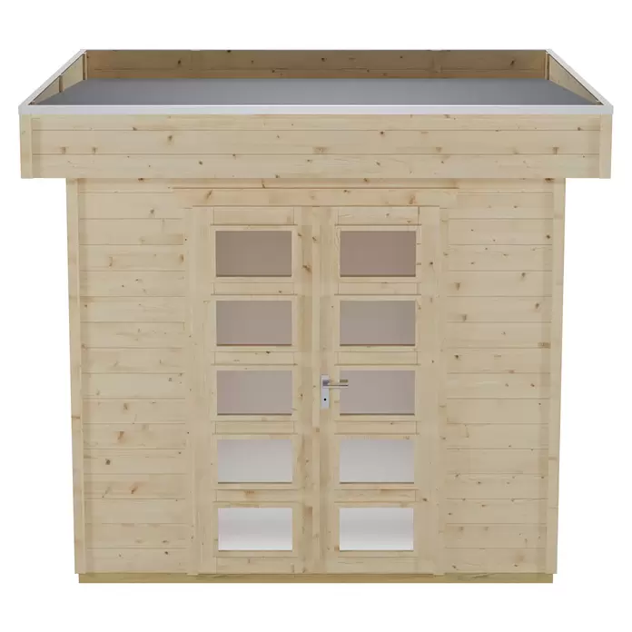 SKAN HOLZ Gartenhaus Venlo 1 - Außenmaß inkl. Dachüberstand (B x T): 290 x 290 cm, Holz, Natur