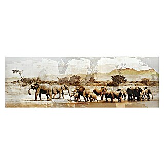 Cuadro Elefantes (An x Al: 150 x 50 cm)