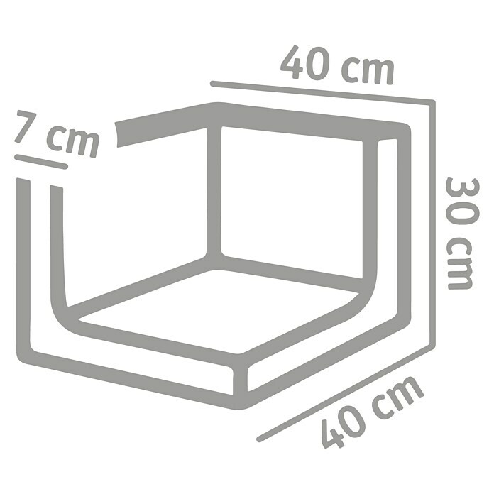 Diephaus L-Stein Außenecke (Unbewehrt, Höhe: 30 cm, Breite: 40 cm, Stärke: 7 cm, Grau) | BAUHAUS