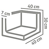 Diephaus L-Stein Außenecke (Unbewehrt, Höhe: 30 cm, Breite: 40 cm, Stärke: 7 cm, Grau) | BAUHAUS