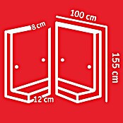 Diephaus L-Stein Slim Innenecke (Bewehrt, Höhe: 155 cm, Breite: 100 cm, Stärke: 8 cm, Grau) | BAUHAUS