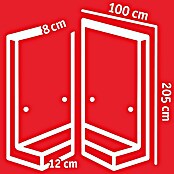 Diephaus L-Stein Slim Innenecke (Bewehrt, Höhe: 205 cm, Breite: 100 cm, Stärke: 8 cm, Grau) | BAUHAUS