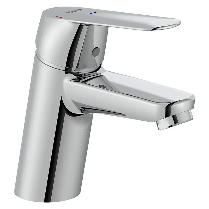 Roca Grifo de lavabo Icaria - Cromo, Brillante - Elegante grifo cromado con diseño moderno para baños. Forma minimalista, ideal para lavabos con estilo y control de agua.