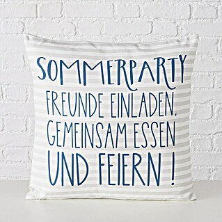 Kissen Sommerparty (Sommerparty, 45 x 45 cm, 100 % Polyester)