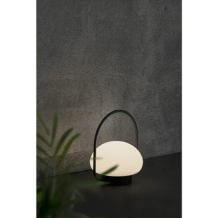 Nordlux Sponge Mobiles Licht To Go - 4,8 W, Schwarz, Weiß, Höhe: 27,7 cm, IP65, Warmweiß - Elegante tragbare Lampe mit einem sanften, diffusen Licht und einem modernen Design, ideal für jeden Raum.