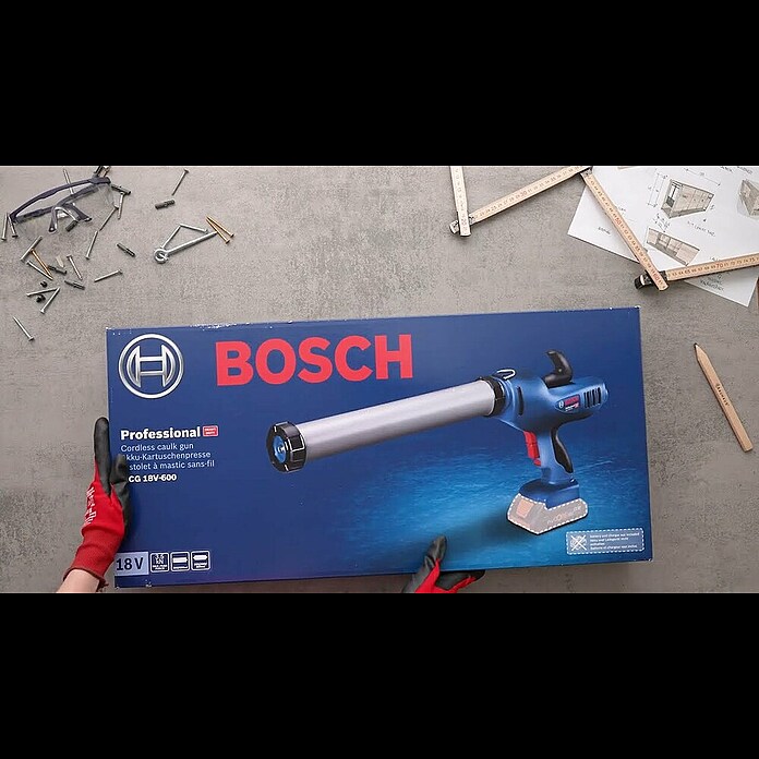 Bosch Professional AMPShare Ohne BAUHAUS ml) Geeignet | V, für: bis 600 Akku-Kartuschenpresse 18V-600 GCG Kartuschen/Folienbeutel Akku, (18 18V