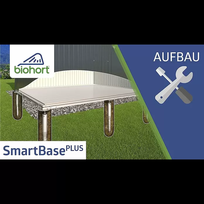 Biohort SmartBase PLUS Schraubfundament SmartBase Plus - Aluminium, Passend für: Biohort Gerätehaus Europa Gr. 5/6 - SmartBasePLUS Biohort Fundament-Lösung - Aufbau