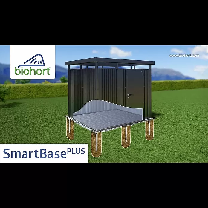 Biohort SmartBase PLUS Schraubfundament SmartBase Plus - Aluminium, Passend für: Biohort Gerätehaus Europa Gr. 5/6 - SmartBasePLUS Biohort Fundament-Lösung