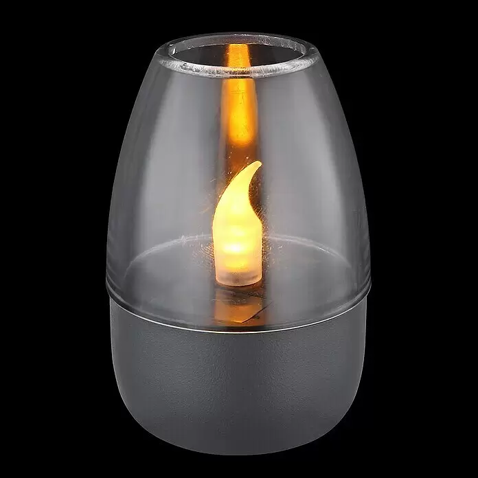 Globo Solar-Dekoleuchte Kerze - 0,02 W, Klar/Grau, IP44 - Stimmungsaufnahme