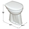 Camargue Stand-WC-Set Plus 100 (Mit Spülrand, WC Abgang: Senkrecht, Weiß)