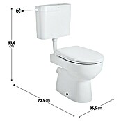Geberit Renova Nr. 1 Stand-WC-Set (Mit WC-Sitz, Tiefspüler, WC Abgang: Waagerecht, Weiß)