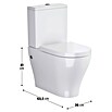 Camargue San Francisco Spülrandloses Stand-WC (Tiefspüler, Weiß)